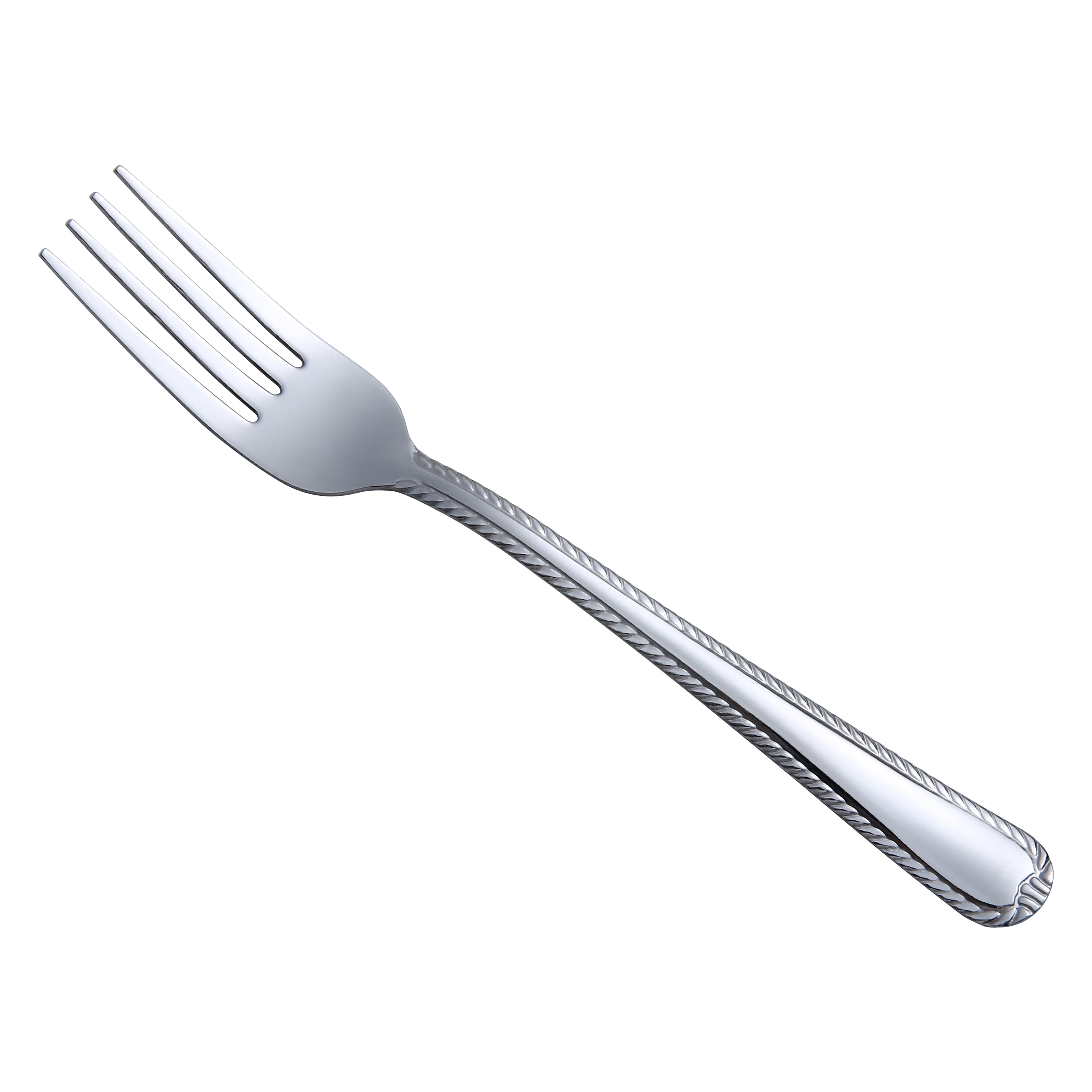 (2 pack) Mainstays Lace Stainless Steel Silver Adult Dinner Spoon Set, 4 Pieces