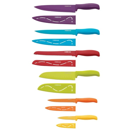 Farberware Colourworks 12 Piece Resin Stick Resistant Knife (Best Kitchen Knives For The Price)