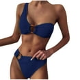 thumbnail image 2 of Trajes de baño tankini para mujer, moda de verano para mujer, color sólido con cojín en el pecho y sin soporte de acero, traje de baño con tirantes sin espalda, 2 of 5
