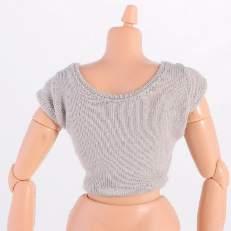 1/6 Scale Female Crop Top / Dress with Collar Clothes for 12