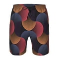 thumbnail image 3 of Logiee Circular Stripes Print Mens Swim Trunks Quick Dry Board Shorts,Breathable Hawaii Beach Shorts Swimwear Bathing Suits-Large, 3 of 6