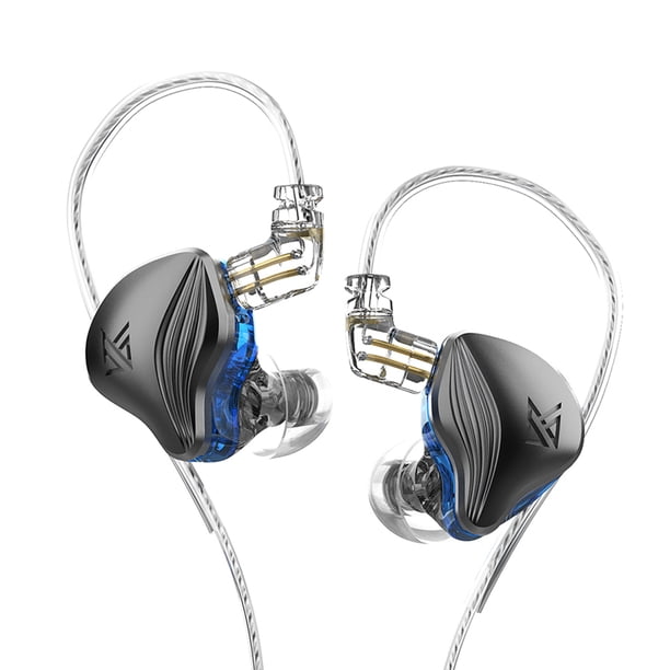 KZ Auriculares con cable de 3,5 mm Auriculares de música Auriculares portátiles para correr Auriculares para viajes Teléfono móvil Altavoz de 10 mm Auriculares de 2 pines Gris, Regular Methold EL005355-05B