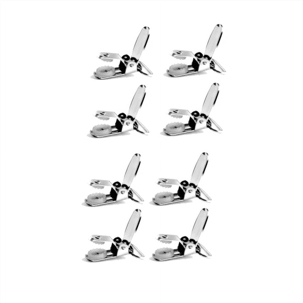 Buyless Fashion 1” Heavy Duty Metal Clips for Suspenders, Pacifiers, Bib Clips, Toy Holder Or Mitten Clips – 8 Clips