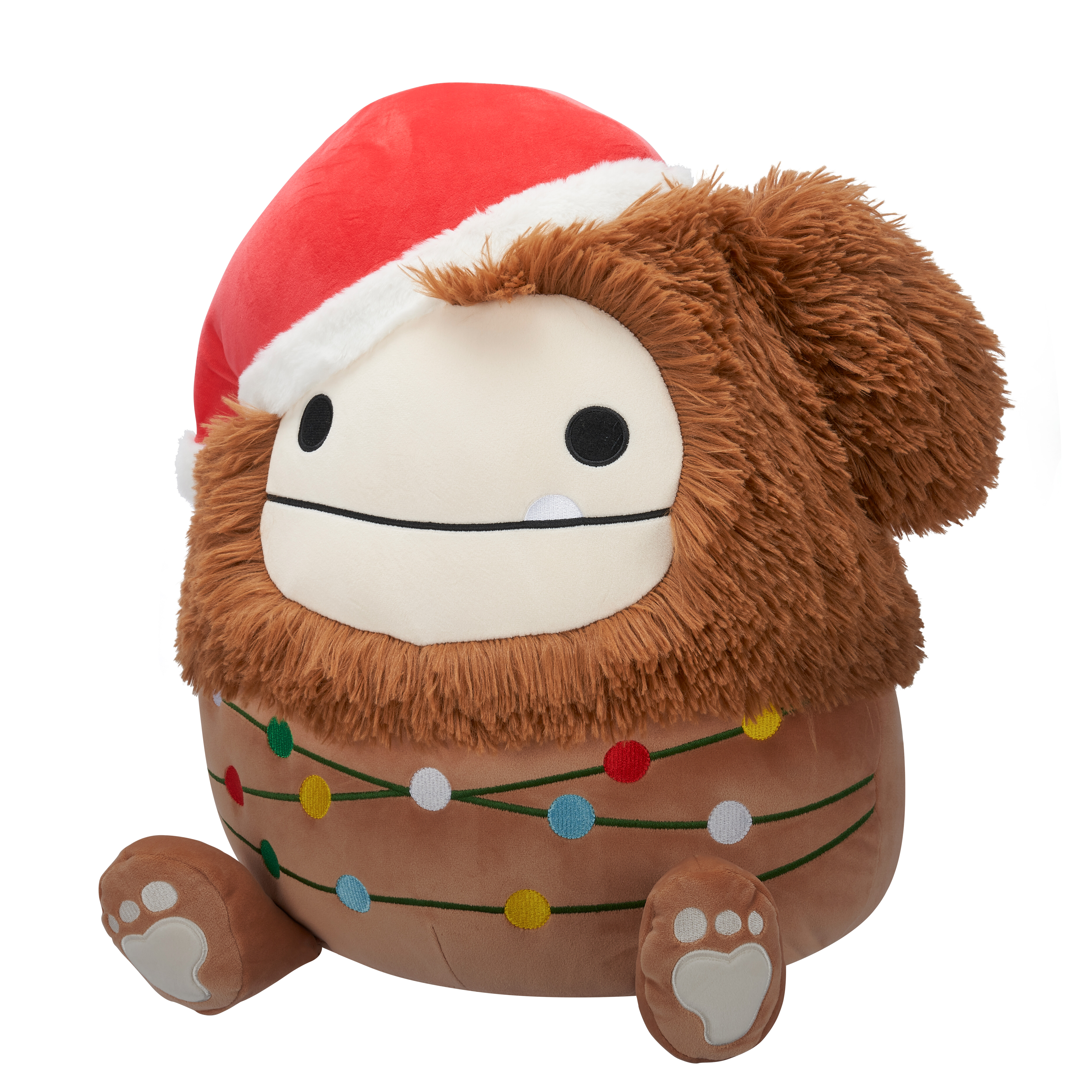 Squishmallows Official 16 inch Benny the Brown Bigfoot With Santa Hat - Child's Ultra Soft Stuffed Plush Toy