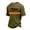 Army Green, variant on Soccer Cup 2026 Jersey for Men, Crew Neck Short Sleeve Team Deutschland Tee with Flag Trim & Stripes - Lightweight Breathable Mesh Fan Top for Match Day Army Green L