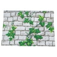 thumbnail image 3 of Wood Wallpaper Peel and Stick Wall Panels Self-adhesive Panel Decal for TV Walls/Sofa/Living Room Background Wall Decor, Green Leaf Pattern Brick Wallpaper, 3 of 7