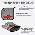 thumbnail image 3 of Yayeee Oven Mitts and Pot Holder Set of 4 Heat Resistant Kitchen Gloves Baking Hot Pad, Red Boat, 3 of 5