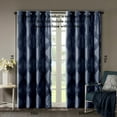 thumbnail image 3 of Ogee Knitted Jacquard Total Blackout Curtain Panel(Only 1 Pc Panel),Navy Polyester Household Supplies Décor Curtains, 3 of 11