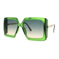 thumbnail image 3 of Womens Oversized Rectangle Butterfly Fashion Designer Sunglasses All Green, 3 of 4