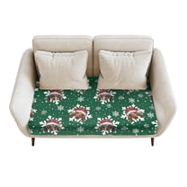 ZUXONGSY Christmas Sofa Cushion Cover Dachshund Outdoor Cushion Protector Cover 2 Seater Loveseat Cushion Cover Stretch Sofa Slipcover Lightweight Couch Cushion Slipcover Xmas Decor