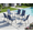 Dark Blue, variant on Arlopu 8pcs Patio Dining Chairs, Outdoor Stackable Armrest Chairs for Lawn Garden Backyard, Black