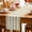 White Brown, variant on Aqua Striped Table Runner, Rustic Farmhouse Stripes Washable Cotton Linen Table Runners 60 Inches Long, Dresser Scarf Runner for Coffee/TV Stands/Kitchen/Cabinets 13''x60''
