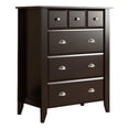 thumbnail image 1 of Bowery Hill Commode Transitionnelle à 4 Tiroirs en Bois d'Ingénierie, Couleur Chocolat Jamocha, 1 of 4