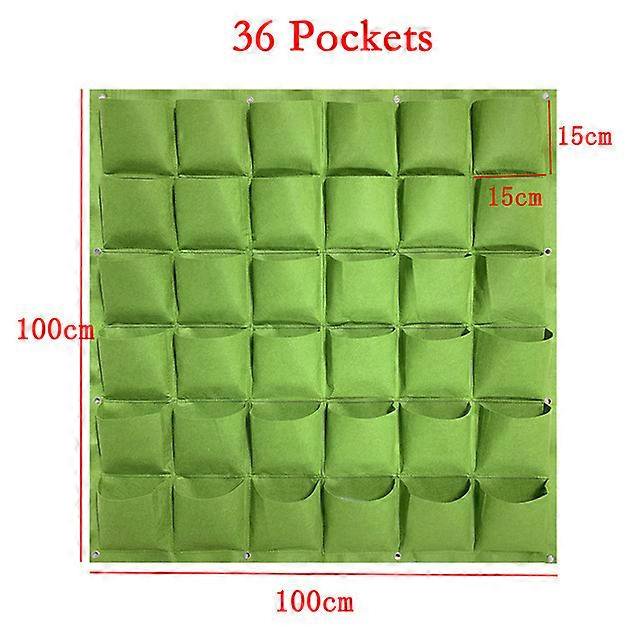 Bolsa para el cultivo de plantas, decoración para colgar en la pared, bolsa para cultivo, herramientas de jardín, bolsa para flores de fresa, macetas de tela para jardín vertical, sala de estar, 36