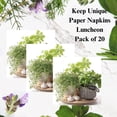 thumbnail image 4 of Keep Unique Herbs Botanical Decoupage Paper Napkins, Decorative Disposable White and Green Napkins, 20/Pack, 4 of 5