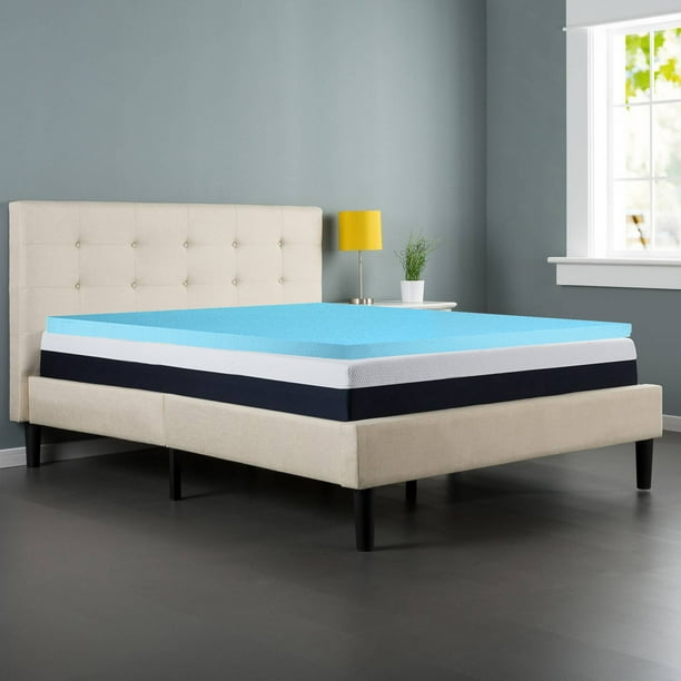 Continental Sleep 2 High Density Foam Mattress Topper With Removable Cover King Size Walmart Com Walmart Com