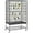 Black, variant on DEXS  Wrought Steel Standing Large Flight King Bird Cage for Cockatiels African Grey Quaker  Sun Parakeets Green Cheek Pigeons Parrot Bird Cage Birdcage with Stand-White-31.1"L x 20.4"W x 52.0"H