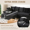thumbnail image 2 of Sectional Sofa with Storage Ottoman, Modern Cloud Couch with Deep Seat, Modular Sectional Couches for Living Room, Apartment, Office Beige, 2 of 7