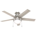 thumbnail image 1 of Ventilador de techo interior Hunter Anslee 46" níquel cepillado con luz LED, 1 of 8