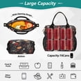 thumbnail image 2 of FORMRS Insulated Lunch Bag for Work School Unisex Large Capacity Cooler with Shoulder Strap, Black Floral Pattern, 2 of 6