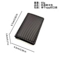 thumbnail image 4 of Men's wallet with multi-card slots, automatic pop-out metal card holder, anti-theft carbon fiber card holder, P9030 black., 4 of 5