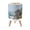 Color 3, variant on Small Trash Can with Lid Seamless Floral branch gold dark navy purple emerald green 1.8 Gallon Dog Proof Trash Can Round Garbage Can Waste Bin Wastebasket for Bathroom Bedroom Living Room