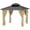 Red, variant on EastVita 10x10 FT Wooden Double Roof Gazebo, 4-Post Outdoor Pavilion, Carton 3 of 4 (Replacement Part)