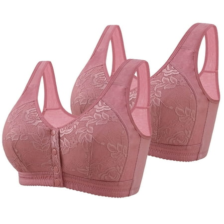 Mceream 2 Pack Minimizer Bras for Women Wireless No Underwire Plus Size Full Coverage Bra Wireless Push Up Bras Comfort Everyday Bra Supportive Everyday Bralettes Plus Size Everyday Bra