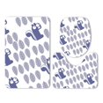 thumbnail image 1 of ABPHQTO Hojas de ardilla lindo Juego de alfombras de baño de 3 piezas Alfombra de baño Alfombra de contorno y tapa de inodoro, 1 of 2