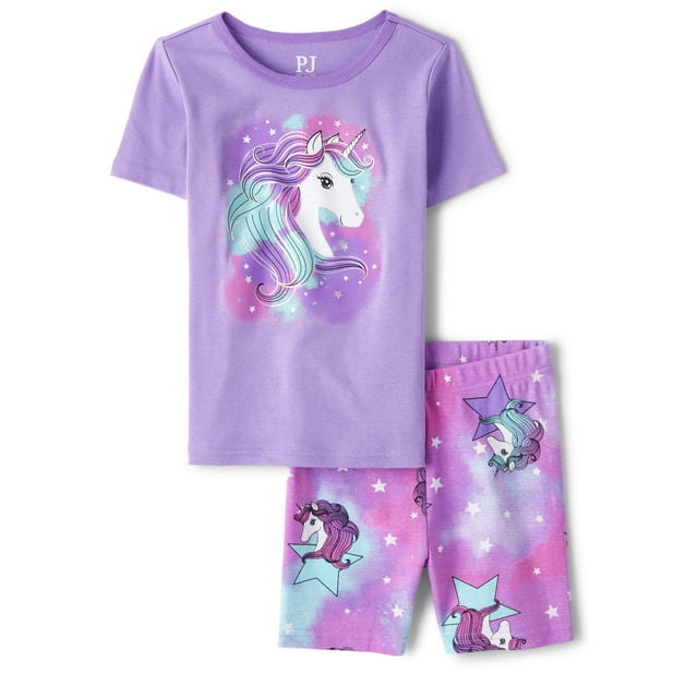 Conjunto de pijama The Children's Place de manga corta, 100% algodón
