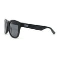 thumbnail image 3 of Kush Dark Mens Round Horn Rim Sport Plastic Retro Sunglasses Matte Black - Black, 3 of 4