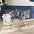thumbnail image 2 of HOMCOM Clothes Drying Rack, 2-Tier Foldable Adjustable Laundry Rack, Silver, 2 of 10