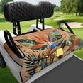 thumbnail image 4 of Uourmeti Tropical Floral Golf Cart Seat Covers Universal, with Front Pockets, Suitable for Club Car Old Ds Golf Cart, Fit for 2-Seat Golf Carts, 4 of 8