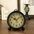 thumbnail image 7 of ELQCSG Vintage Retro Analog Alarm Clock, 5.3 inch Silent Non-Ticking, Battery Operated for Bedroom, Living Room, Desk, Bedside Decor & Gift Rose Gold, 7 of 7