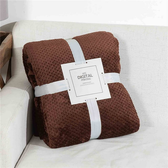 Cagogo Couverture en Polaire à Moins de 5$, Couverture en Polaire Super Douce et Chaude, Tapis de Lit Réversible en Peluche, Enveloppe de Voyage Légère, Literie Lavable en Machine, Couverture d'Hiver Confortable