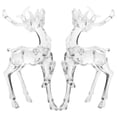thumbnail image 2 of SHISUYAN Christmas Decor Exquisite Plastic Deer Statue for Tabletop Centerpiece and Window Display 2pcs, 2 of 8