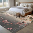 thumbnail image 4 of Chinese Ink Painting Area Rugs 8'x10', Washable Small Throw Rugs for Living Room Patio, Pink Peach Blossom Branches Indoor Outdoor Rug Non-Slip Low Pile Carpet Runner Reversible Floor Mats, 4 of 8