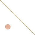 thumbnail image 3 of 1.8mm Polished 14k Yellow Gold Plated Silver Ball Military Choker Chain Necklace, 18 inches, 3 of 6