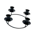 thumbnail image 2 of Anillo de Adviento, candelabro, corona, candelabro, decoración del hogar, centro de mesa de hierro, corona de Adviento de Navidad, anillo para negro, 2 of 9