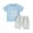Blue, variant on Bagilaanoe 2pcs Toddler Easter Outfits Baby Boy Shorts Set Short Sleeve Letter Print T Shirt Tops + Shorts 6M 12M 18M 24M 3T Kids Casual Summer Clothes