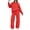 Red, variant on Athletic Outfit Sets 2 Piece Women Solid Crew Neck Long Sleeve Sweatshirt Drawstring Wide Leg Sweatpants Army Green S