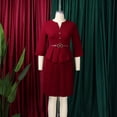 thumbnail image 4 of AURA Plus Size Elegant Three Quarter Sleeve Pleated A Line Office Dress with Belt 2025 Summer High Waist Bodycon Midi Dress, 4 of 10