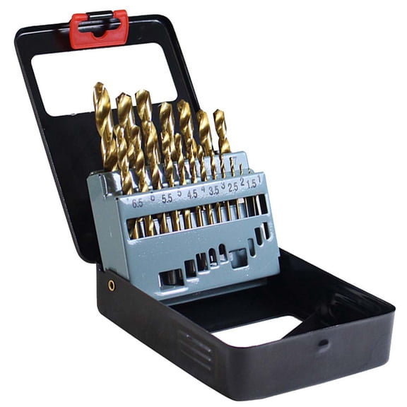 QUIX 19 Piece Titanium Drill Bit Set | 1mm - 10mm Range | Sharp & Durable | Secure Metal Storage Case | Precision Drilling & Comprehensive Sizes