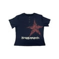 thumbnail image 4 of Springcmy Womens Teen E Girls Y2k Vintage Aesthetic Star Graphic Print Crop Tops Fairy Grunge Baby Tees Shirt Clothes Dark Blue S, 4 of 7