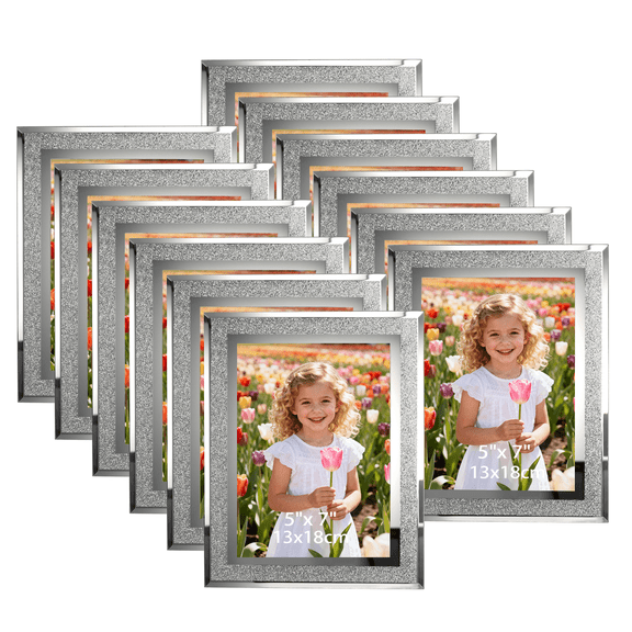 5x7 Picture Frame Set of 12 for Tabletop Display