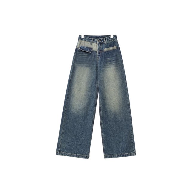 Pantalones vaqueros de primavera para mujer, combinables con todo, estilo coreano, sencillos, holgados, modernos, retro, de calle, de pierna ancha, cómodos, para estudiantes, nuevos
