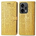 thumbnail image 1 of Funda Cartera FOXDOCK para OPPO Reno 14 5G , Flip PU con Relieve de Gatos y Perros, Tarjetero y Soporte, 1 of 6