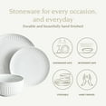 thumbnail image 2 of over&back Dinnerware Set - Porcelain Dish Set with Dinner Plates, Salad Plates, Cereal Bowls - 24-Piece All-Occasion Place Settings - Fluted | White, 2 of 8