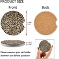 thumbnail image 5 of Leopard 2.5 inch Car Coaster Absorbent Ceramic Stone Drink Holder for Cup Holder 2 Pcs Home Decor, 5 of 6