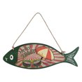 thumbnail image 2 of Ocean Fish Wall Plaque - Summer Beach Wood Hanging Sign - Mediterranean Style Hello Summer Plaque - Hanging Beach Decor, 2 of 8